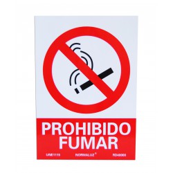 Señalización - Placa Prohibido Fumar