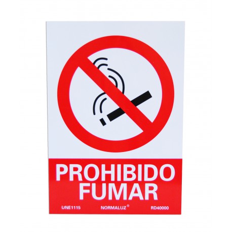 Señalización - Placa Prohibido Fumar